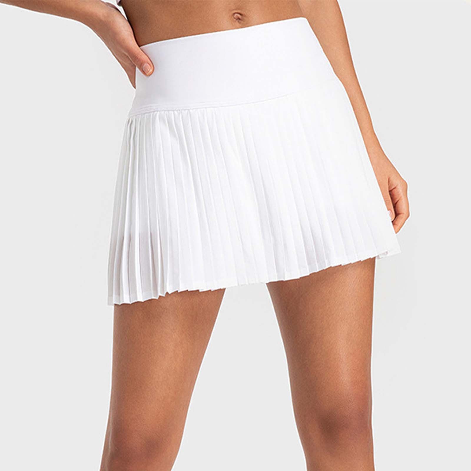 thumbnail image 2 of Falda de tenis plisada de cintura alta con bolsillos Ropa deportiva elástica y resistente a las rozaduras para mujer, 2 of 6